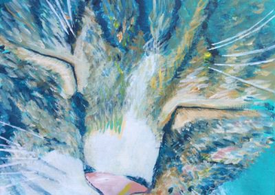 Kat 4/4, acryl op doek, 4-luik