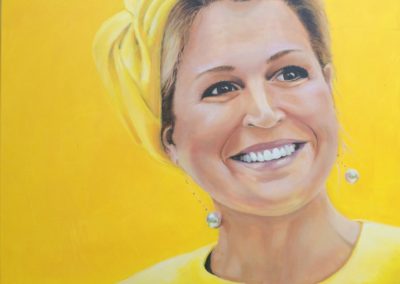 Zonne- Koningin Maxima, 2018, acryl op doek, 80:60 cm, ingelijst; 525€