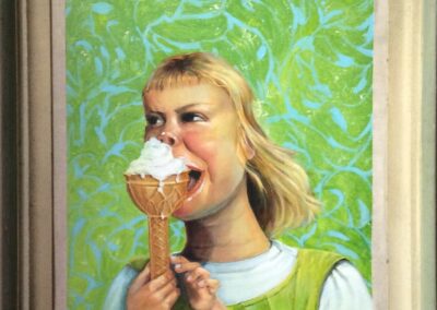 Meisje met IJsje, 2021, acryl op doek, 60:80cm, ingelijst, 495€