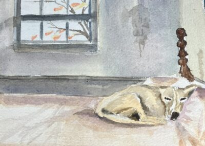 Seizoenen 2, herfst, Aquarel Mix, 20:20 cm, ingelijst 30:40 2024, 125€