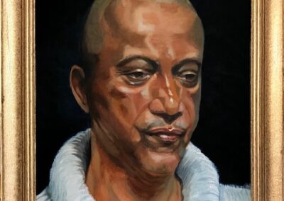 o portret 40:50 cm, olieverf , ingelijst, 350€