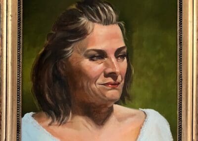 o portret, vrouw, ~40:50 cm, olieverf, ingelijst, 350€